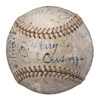 1947 Brooklyn Dodgers Game Used & Team Signed ONL Frick Game Baseball With 12 Signatures Including Jackie Robinson (PSA/DNA & MEARS)